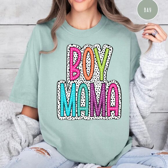 Boy Mama T-Shirt, Boy Mom Shirt, Comfort Color Tee - Picture 8 of 12